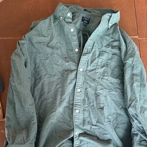 J. Crew Men's Button-Down Shirt Jacket in Olive Green